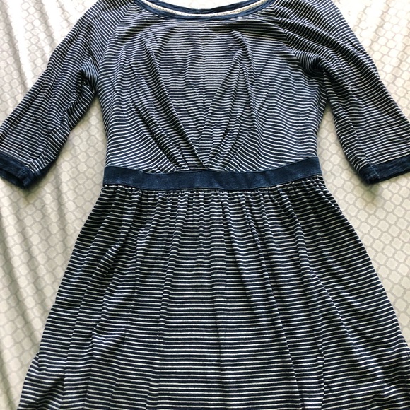 Anthropologie Postage Navy Striped Dress - Picture 3 of 3